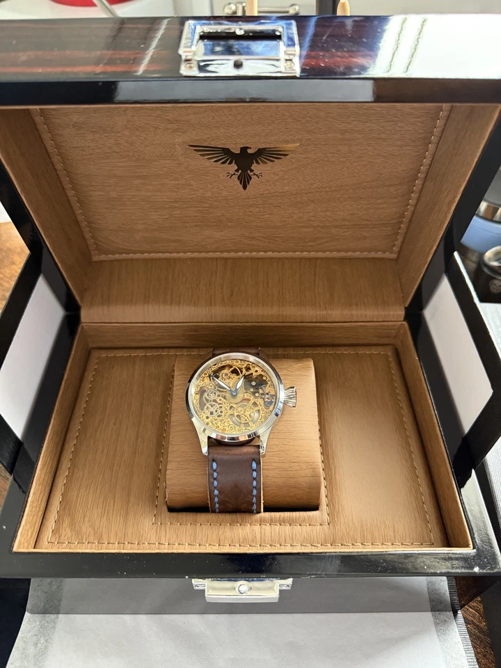 Reloj Esqueleto 42mm Hecho en Suiza Movimiento ETA 6497 Foto 3 de 4