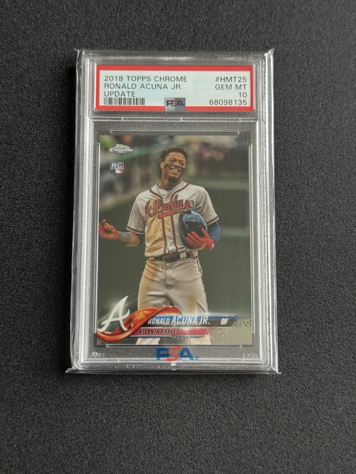 2018 Topps Chrome Update Ronald Acuna Jr. Rookie Card PSA 10 #HMT-25 Braves
