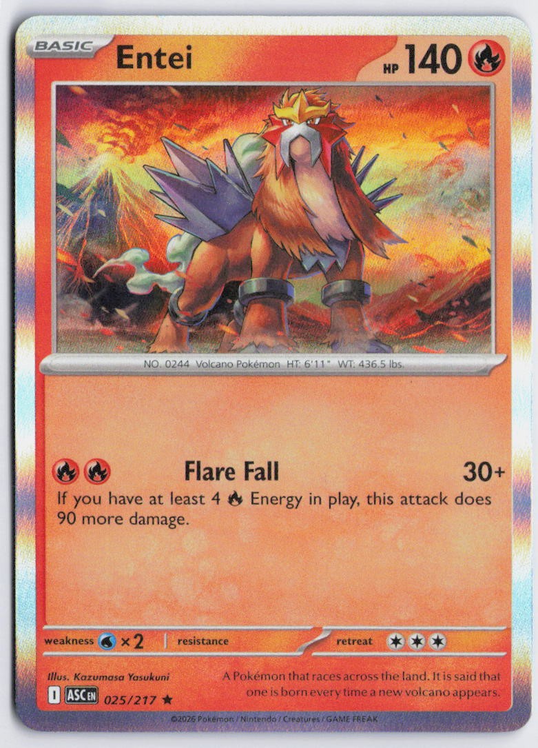 Entei Holo Rare 025/217 NM