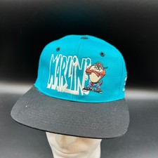 Looney Tunes Florida Marlins Hat Mens Teal 1993 Taz Vintage Snapback MLB Cap
