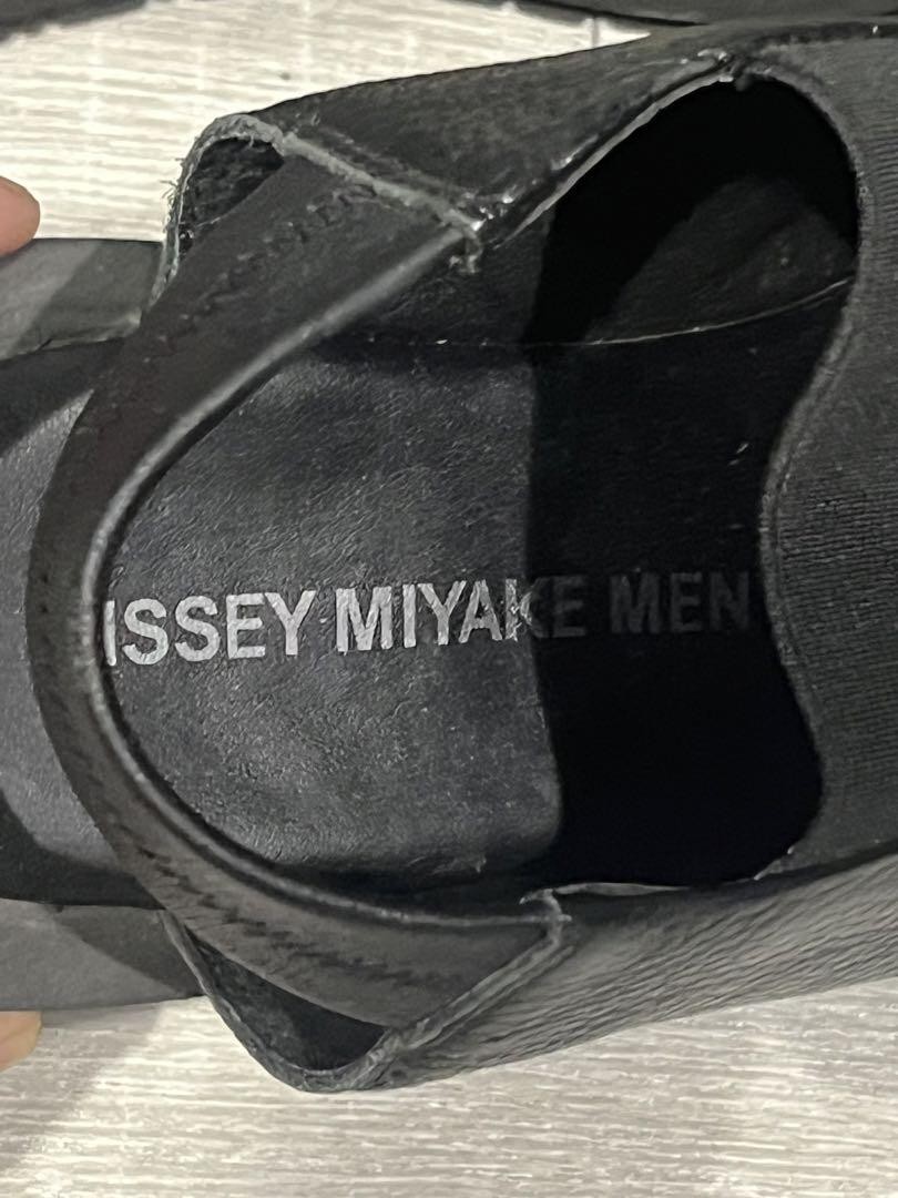 Men 7.0US Issey Miyake 18Aw Square Toe Sandals Black