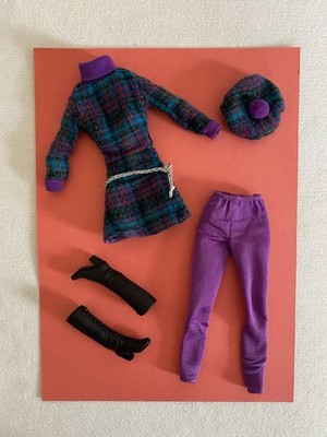 Vintage Barbie Fashion Ave Spectacular Season Autumn Fall Outfit Complete