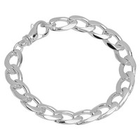Armband 925 Sterling Silber 22Cm Langpanzerkette Geshliffen Damen Armbandkette
