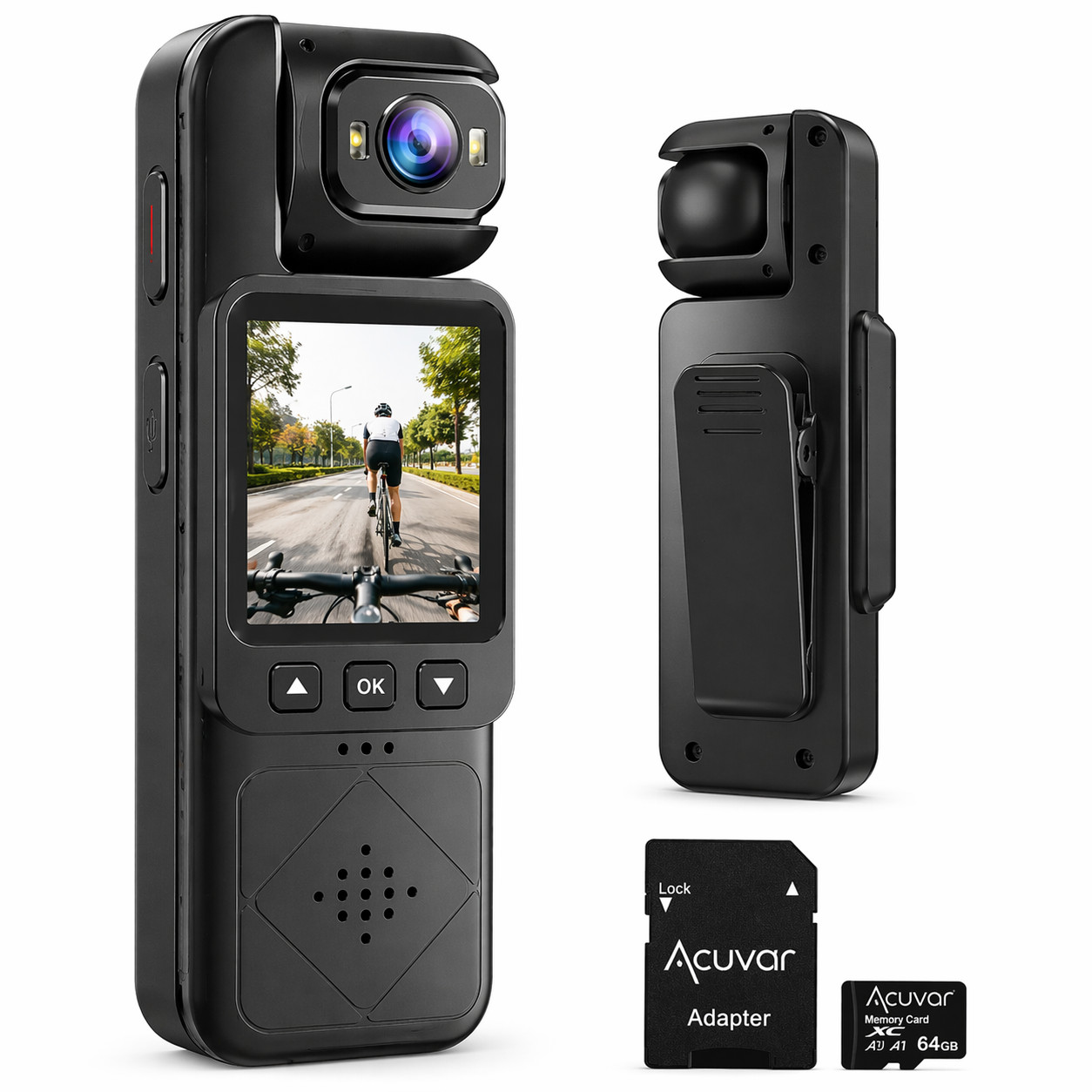 1080P Pocket Vlogging Camera w/ 3-Axis Gimbal Stabilizer Wearable WiFi Body Cam