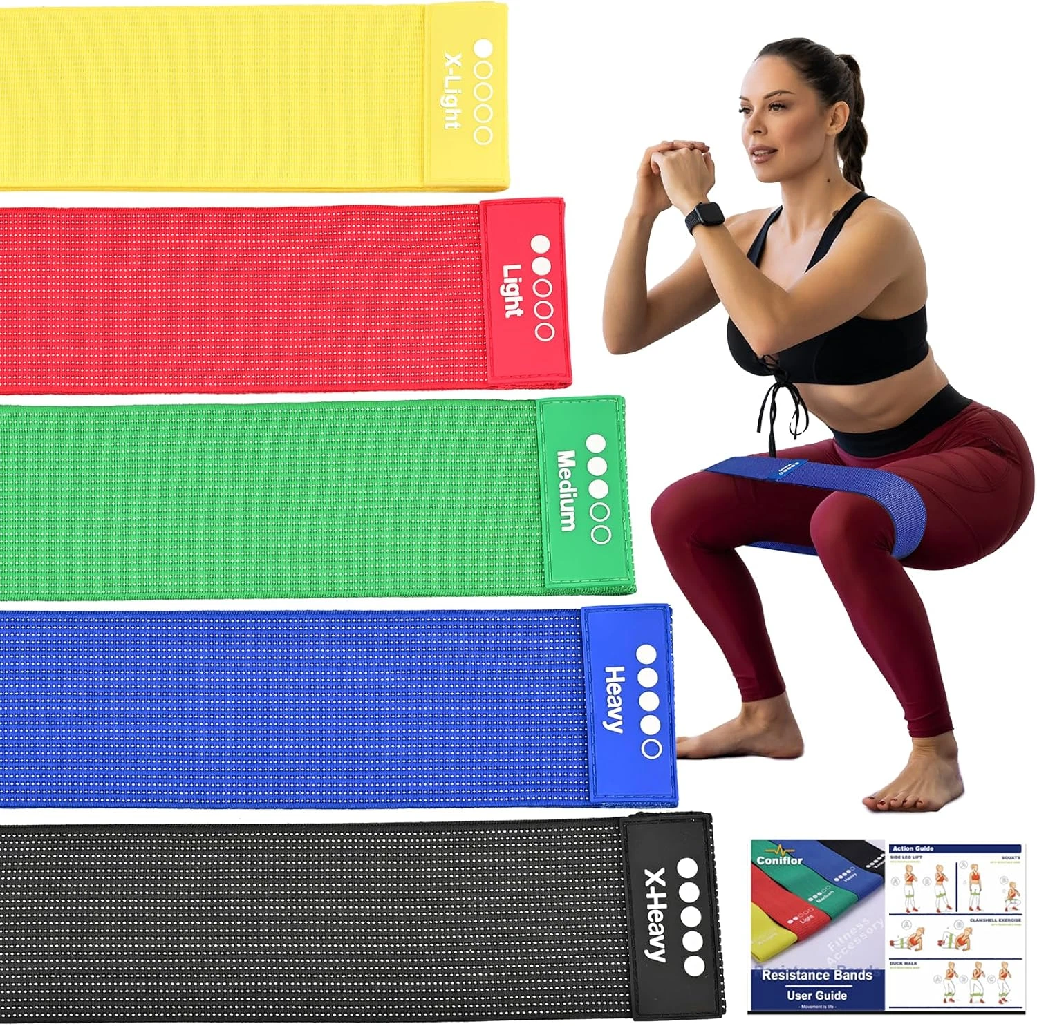 Resistance Bands for Working Out - Exercise Bands Set with Workout Guide - Fabri