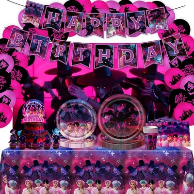 KPOP Dimon Hunter Geburtstagsdekoration Sajia Jungen Dunkelvioletta Partyschmuck
