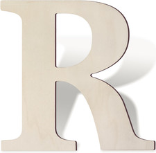 Wooden Letters 8 Inch Large Paintable Wood Letter R for Wall Decor Crafts