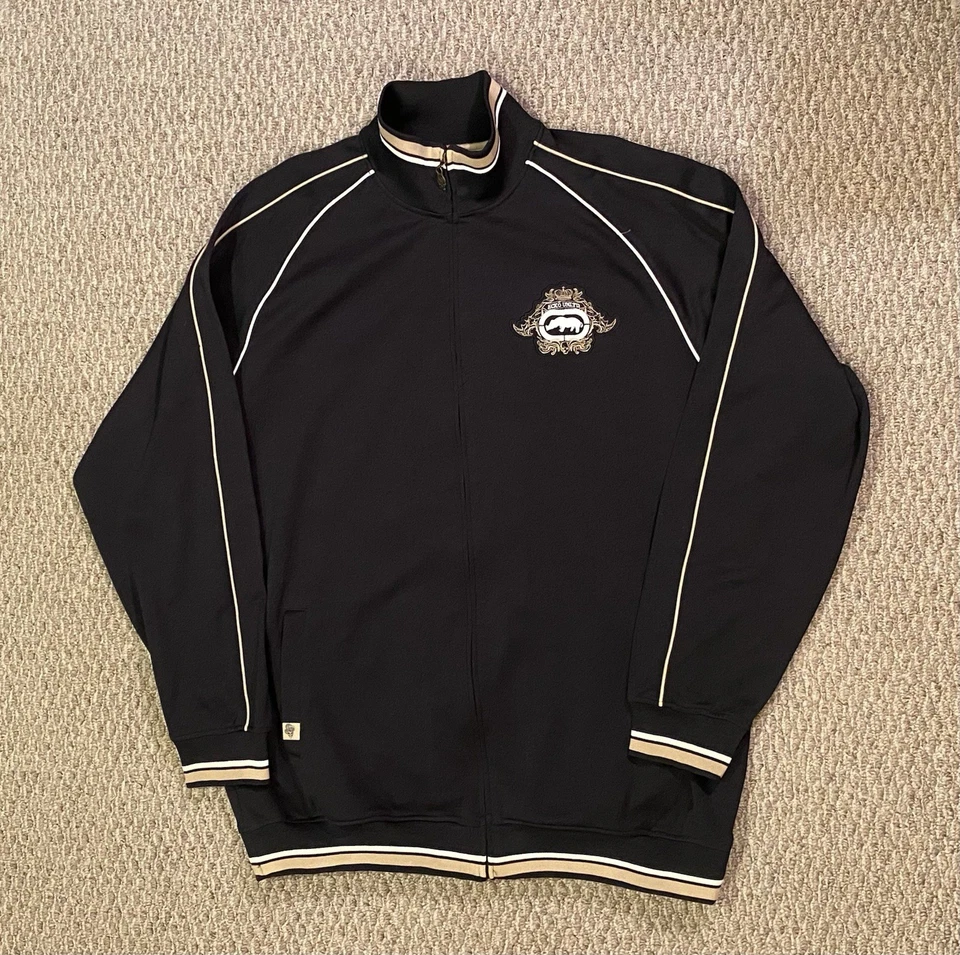 Y2K Vintage Ecko Unltd. Chaqueta Root of All Evil bordada de gran tamaño con cremallera completa Foto 2 de 4