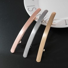 Long Strip Elegant Metal Barrette Party Bridal Clip Hairpin