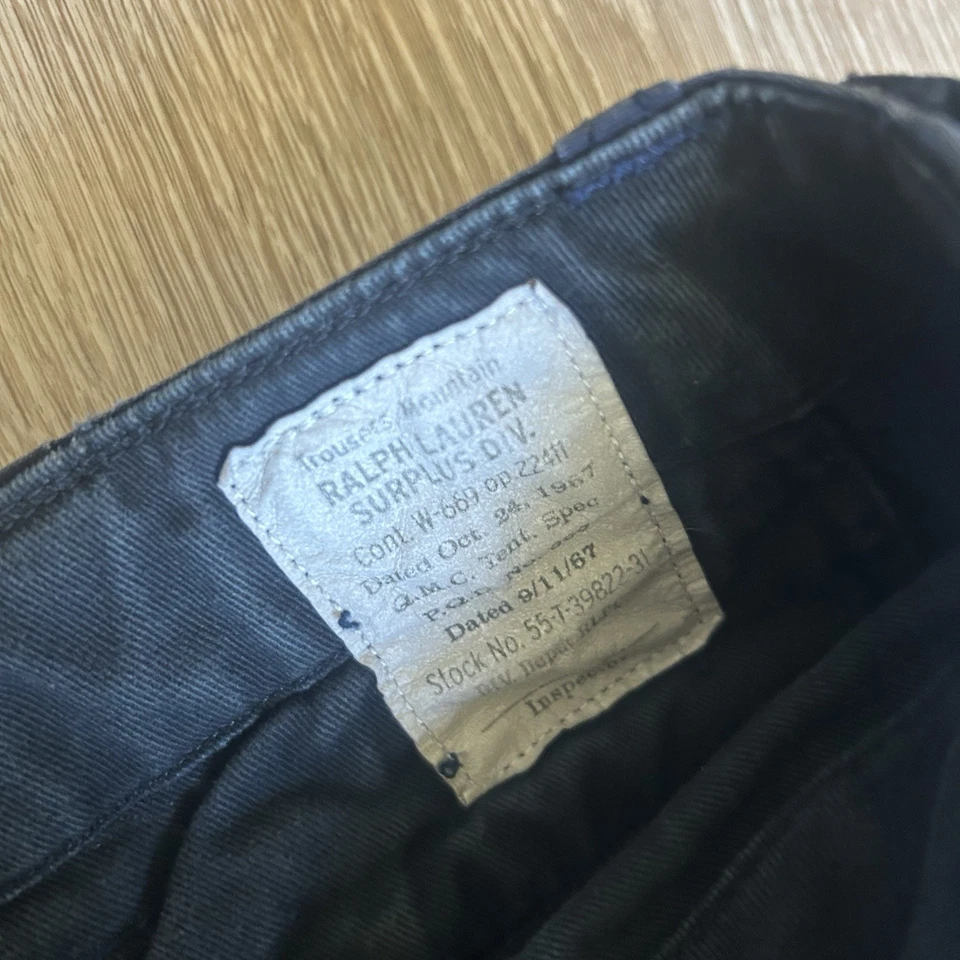 RARE Heavy Duty Navy Polo Ralph Lauren Utility Double Knee Cargo Pants Men’s 34 - Image 4 of 4