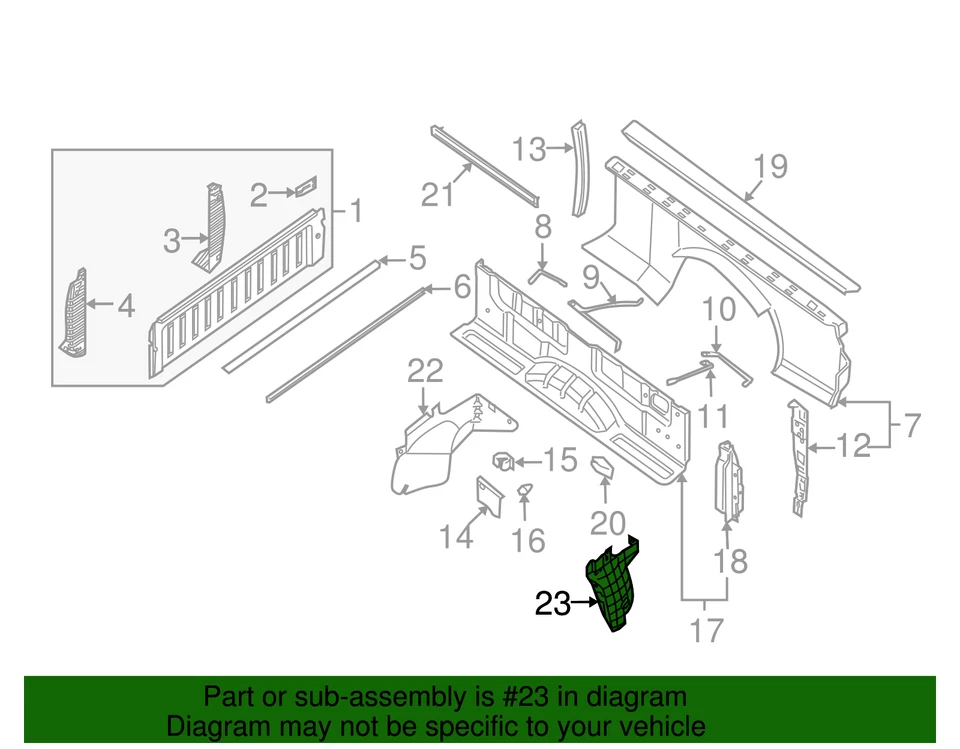 Nissan TITAN 2004-2015 genuino - forro 93830-ZR00A Foto 2 de 2