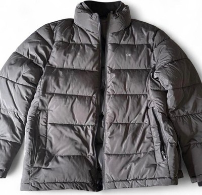Calvin Klein Men s Quilted Puffer Winter Jacket Dark Gray size Large NWOT