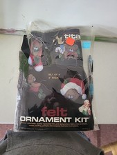 Vtg Titan Needlecraft Felt Ornament Kit Christmas Teddy Bear READ