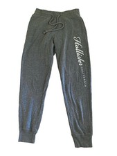 Hollister High-Rise Grey Logo Jogger Sweatpants Size XS