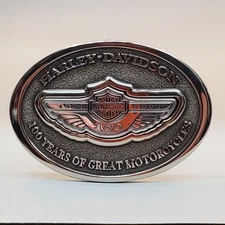 Harley Davidson Sterling Silver 925 100th Anniversary Belt Buckle 1419/2003 NIB