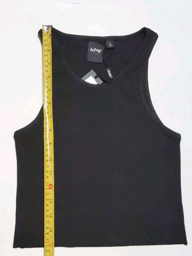 NWT Khy Black Tank Cropped Raw Hem Size S - Picture 11 of 12