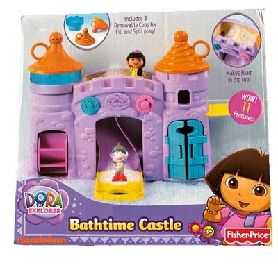 Fisher Price 2008 Nick Jr Playset Dora Explorer Bathtime Castle NEW IN BOX RARE!