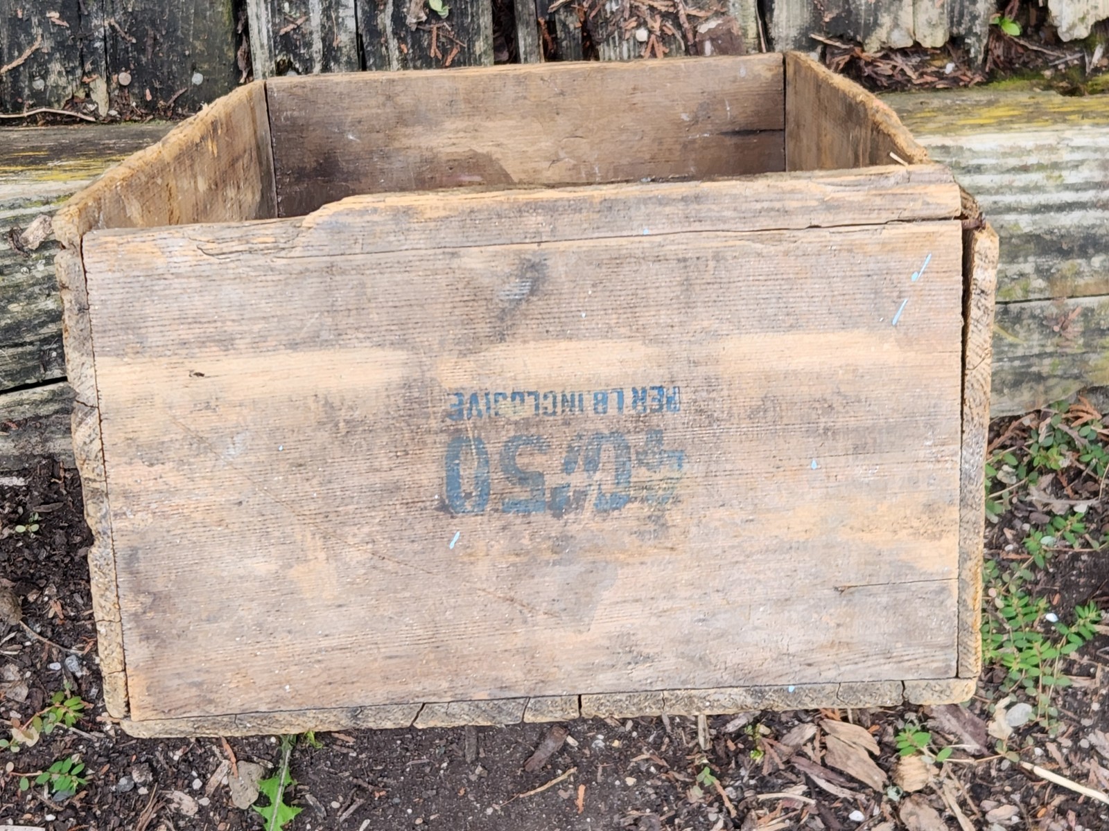 Herald Brand Prunes Wood Box Shipping Crate California Fruit Vintage Distressed