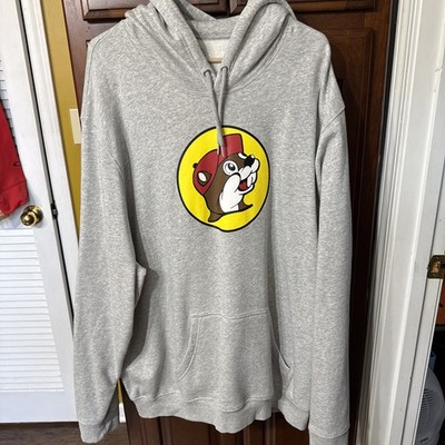 Official Buc-ee's Bucees Classic Beaver Logo Gray Hoodie Size Men's 3X