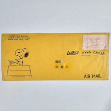 1979 Santa Rosa Air Mail Letter THE PEANUTS - CHARLES M. SCHULZ fan mail