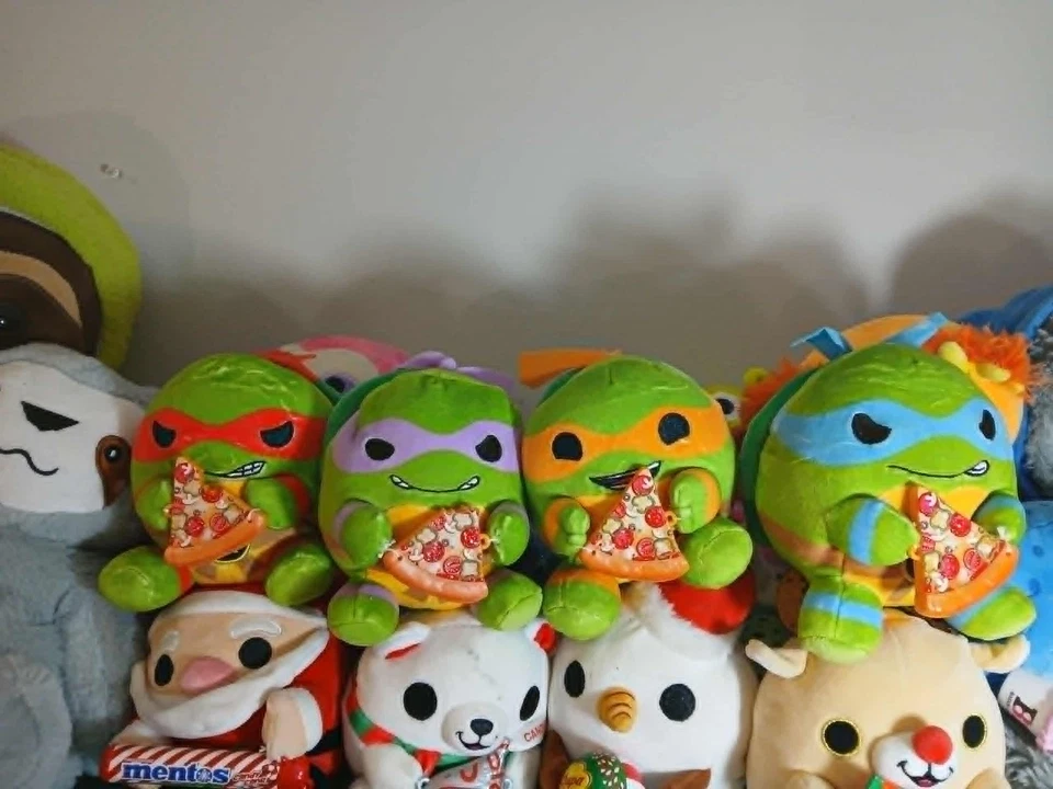 Zuru Snackles TMNT 5" Plush COMPLETE SET OF 4 Teenage Mutant Ninja Turtles - Image 2 of 2