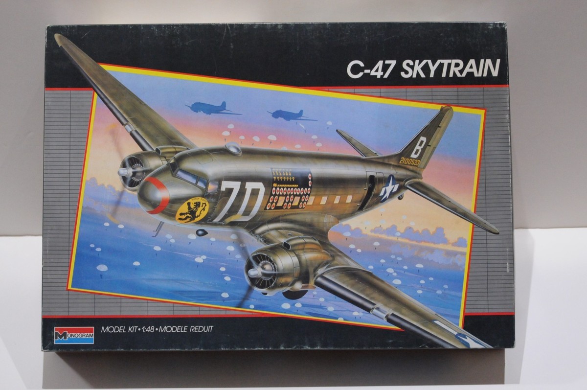MONOGRAM C-47 SKYTRAIN PLANE SCALE 1:48 PLASTIC MODEL KIT | eBay