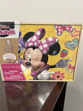 Disney Junior Minnie Mouse Puzzle Set of 5 Wood Puzzles Sealed