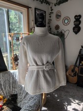 Vintage Sears Full Fashioned Acrylic Belted Sweater