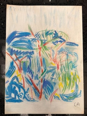 Cuno Amiet (handgemacht) Zeichnung auf antikem Papier signiert und gestempelt...