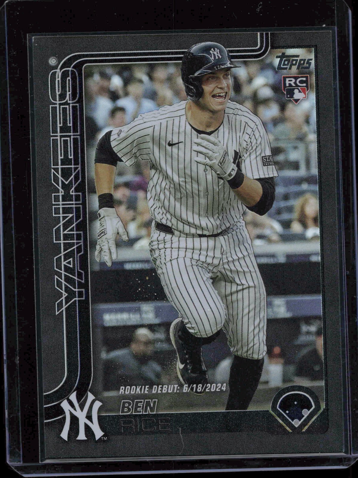 2025 Topps Update #US25 Ben Rice RC Rookie SSP BLACK FOIL Parallel #/10