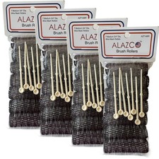 28 pc Vintage Style Hair Roller Medium BRUSH ROLLERS  PINS Mesh Hair Curlers...