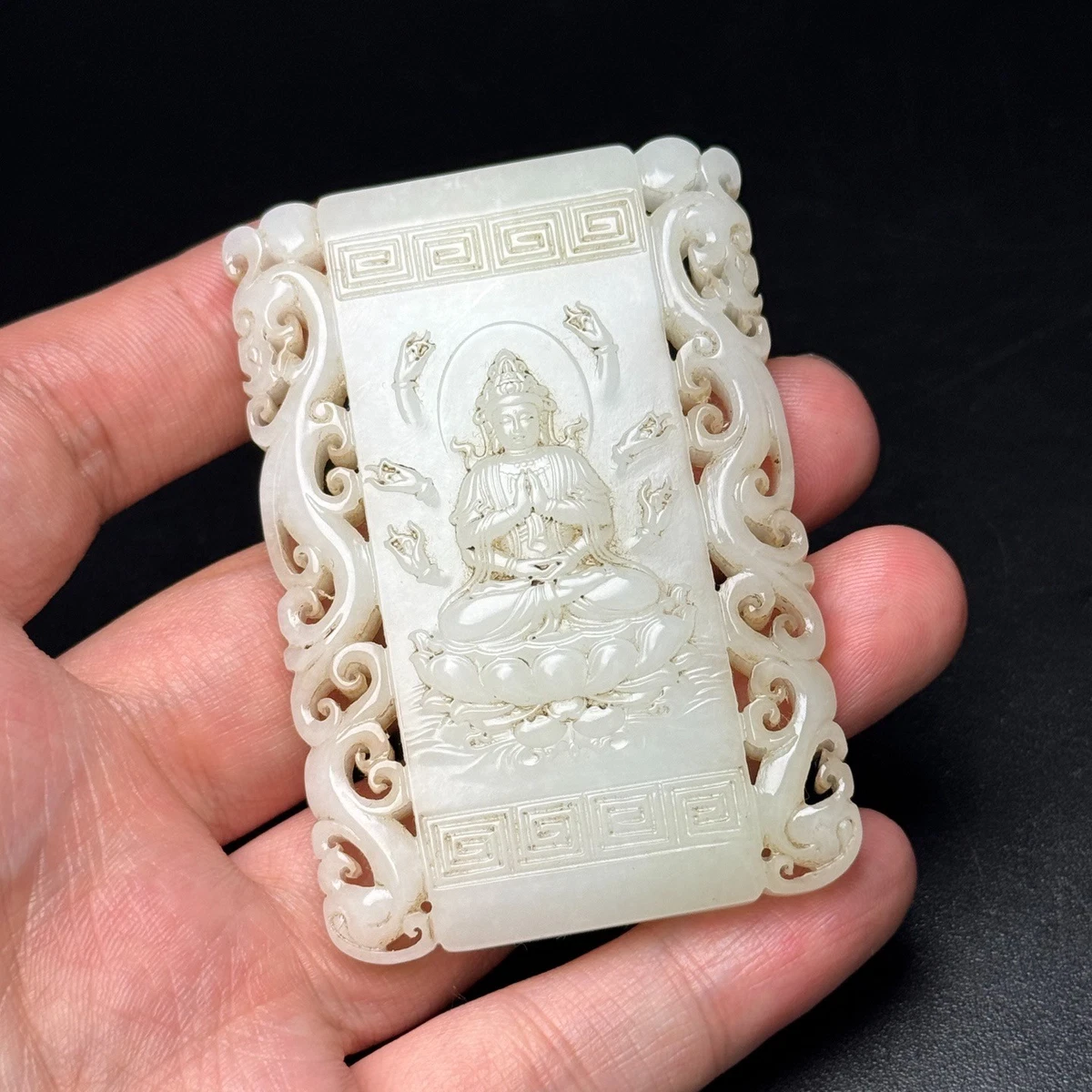 佛白玉中国风雕像、雕像| eBay