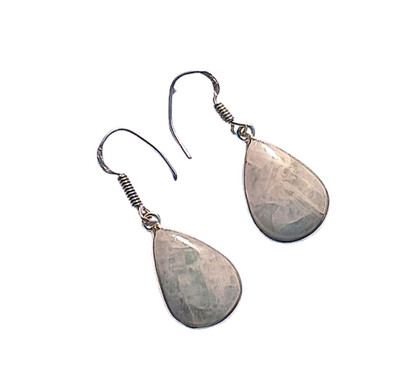 925 Sterling Silver Plated Moonstone Gemstone 1Pair Earing Spiritual Jewelry