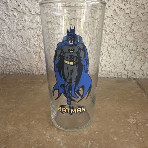 Batman  Vintage 1999 Glass DC Comics Blue Cape