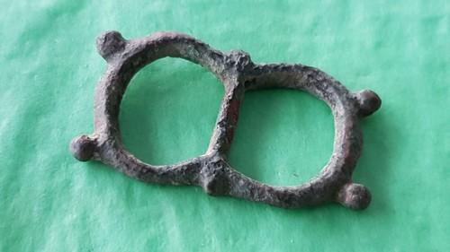 Very rare type Tudor Medieval buckle missing pin. Please read description. L29s