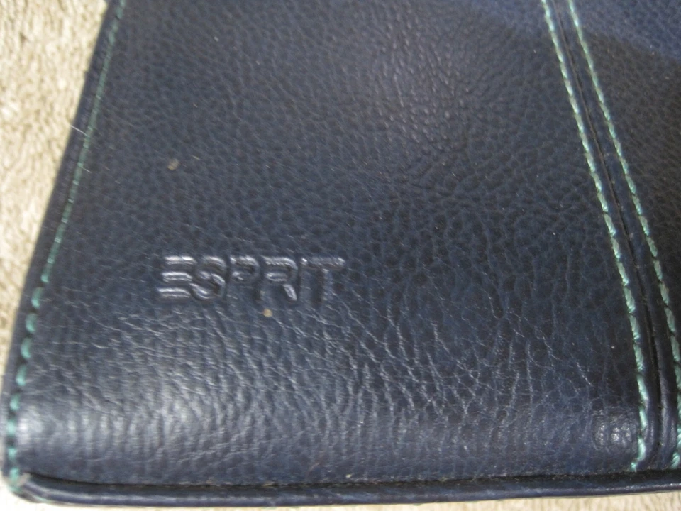 ESPRIT Monedero Pequeño Cuero Azul Foto 3 de 4