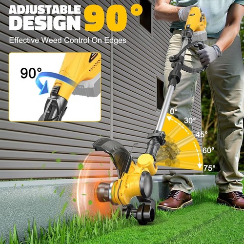 Cordless String Trimmer for Dewalt 20V Battery, Folding 3 In1 Weed Eater with Br - Picture 4 of 10