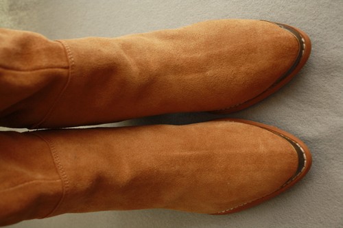Chinese Laundry Women's "Invincible" Western Suede Mid Calf Boot in Camel 6.5M - Picture 4 of 9