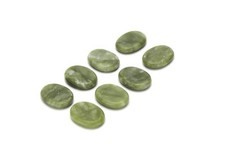 TXDIWWZ 8 Pcs Hot Massage Stone Set Green Jade Warmer Rock Kit 1.18 x 1.57 in