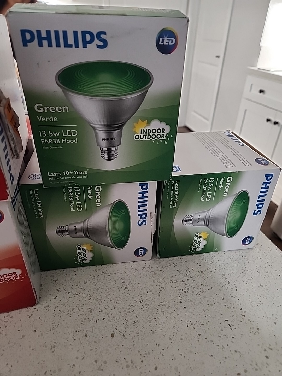 Philips Green Flood LED Bulb 13.5W Par38 Non-Dimmable Indoor Outdoor