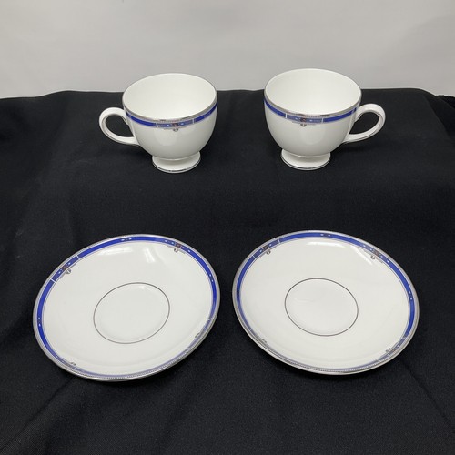WEDGWOOD KINGSBRIDGE • (2) Lote de tazas y (2) platillos • BONE CHINA • Hecho en INGLATERRA - Imagen 2 de 11