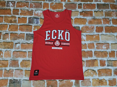 *ECKÖ UNLTD. ECKO SOMMER VINTAGE ACHSEL T SHIRT TANK TOP*ROT*GR: M*TIP TOP