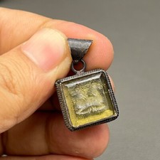 WONDERFUL ANCIENT ROMAN SOLID SILVER PENDENT WITH ANIMAL INTAGLIO