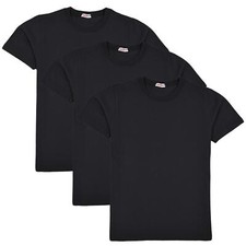 Boys Girls Pack Of 3 PE School T Shirts Plain Black Summer Soft Feel Tank Top