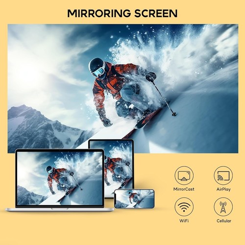 Portable 1080p Full HD Resolution Projector 2.4G+5G Wi-Fi & Bluetooth(Pre-owned) - Picture 4 of 6