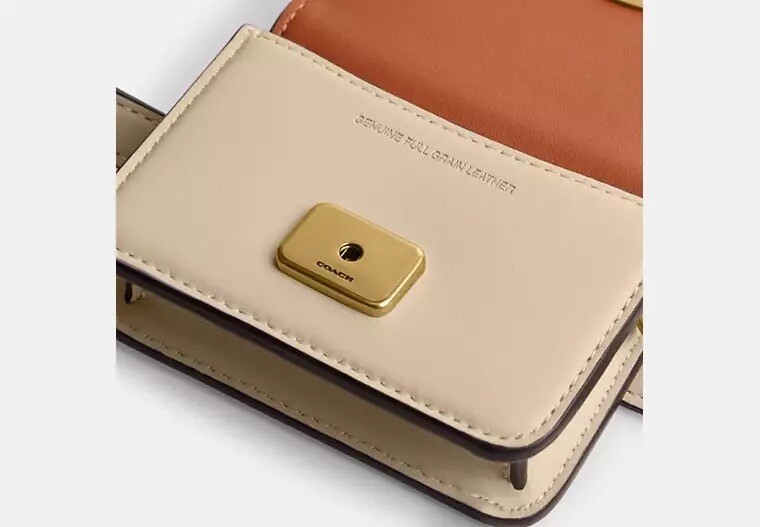 Coach Ivory Leather Bandit Card Case Belt Bag Wallet NEW