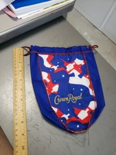 Crown Royal Liquor Bottle Drawstring Bags Red/White/Blue Camo Limited Edition