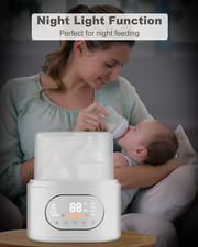 10-in-1 Double Milk Warmer with Timer,Accurate Temp Control, Thaw, Heat Food