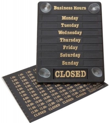 Geschäftszeiten Öffnungszeiten Türschild Ladenzeiten Öffnungszeiten geschlossen Hinweis 8'' x 6,5''