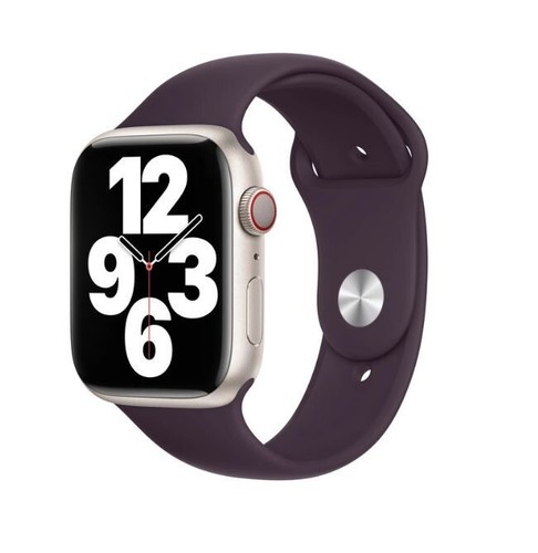 Original Apple Watch Sport Band Silicone Plum (Burgundy) 42mm/44mm/45mm - Zdjęcie 2 z 3